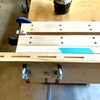 Router Mortising Jig mortises complete